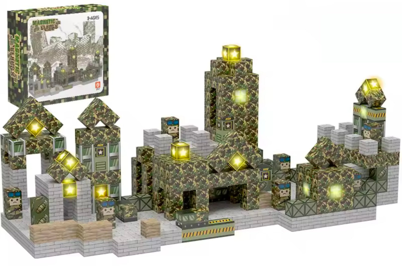 Bloques magneticos edición base militar 132pcs