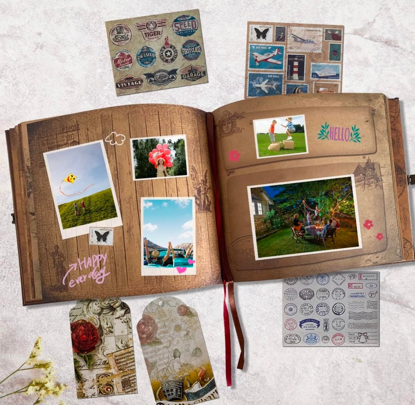 Libro de aventuras hecho en cuero