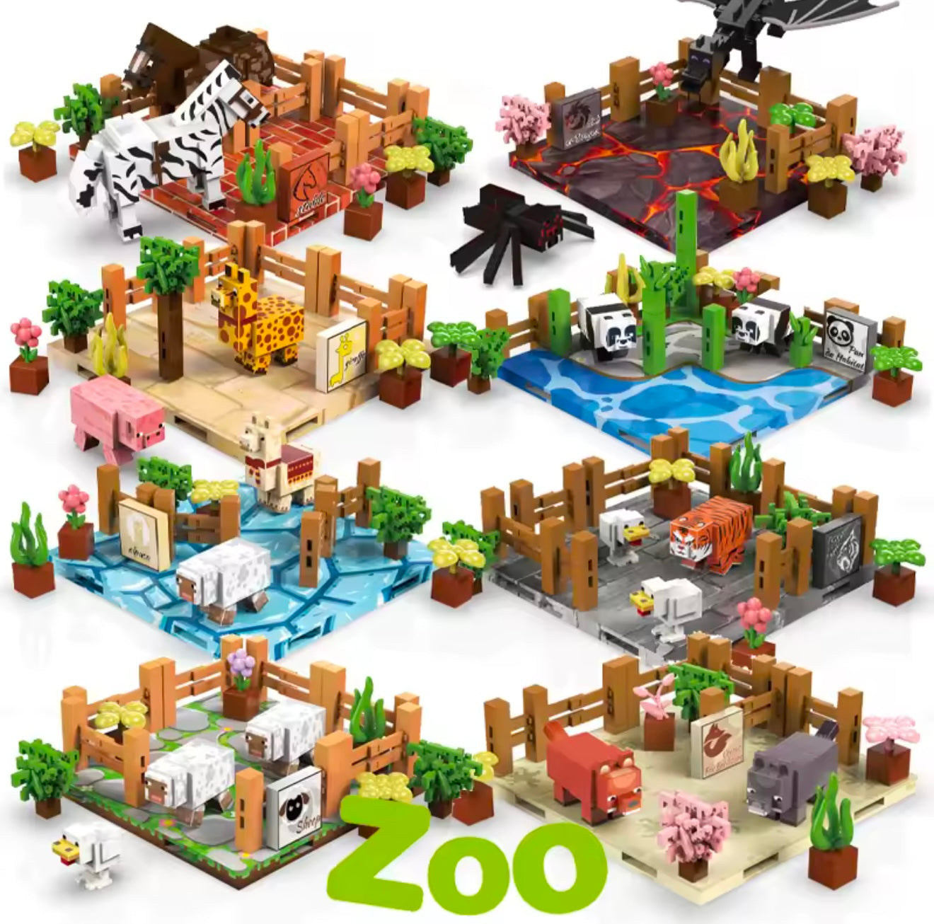 Bloques magnéticos edición zoo premium 8 escenarios