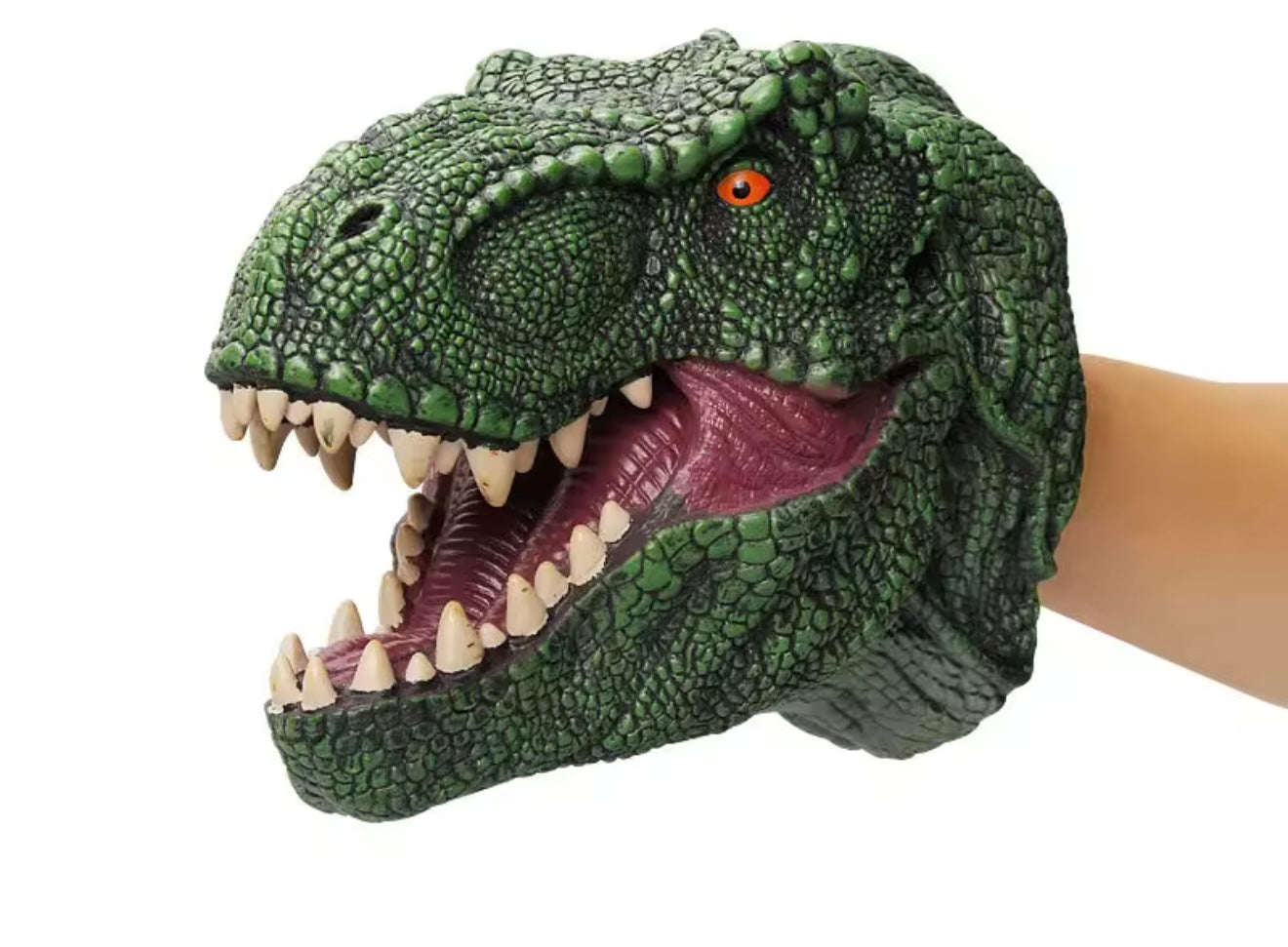 Marioneta tyranosaurio verde