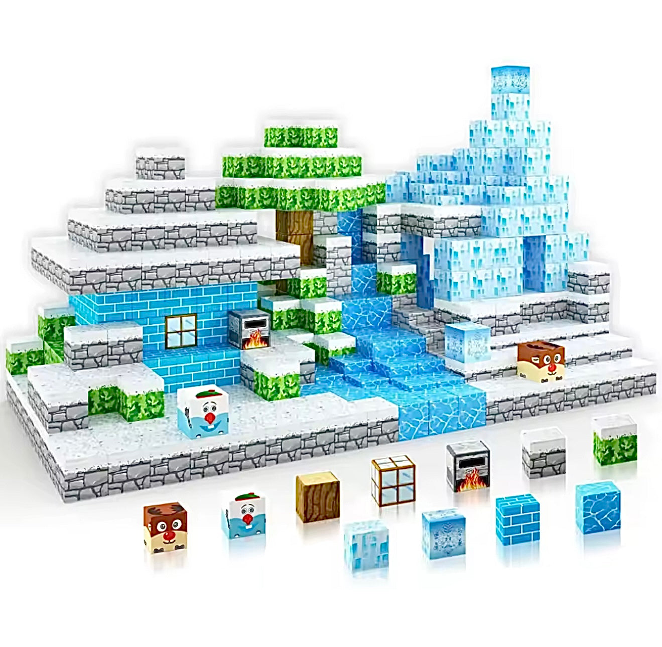 Bloques magneticos nieve 112pcs